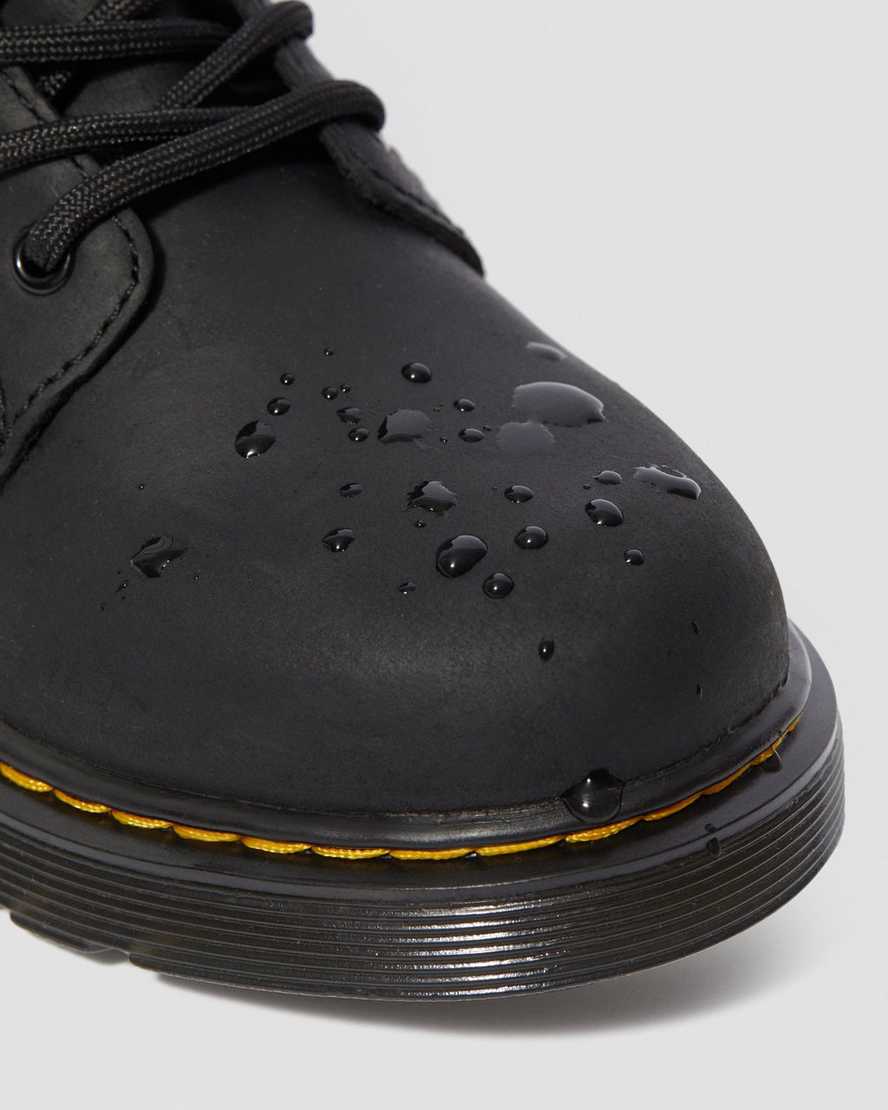 Černé nepromokavé dětské volnočasové boty dr. martens 1460