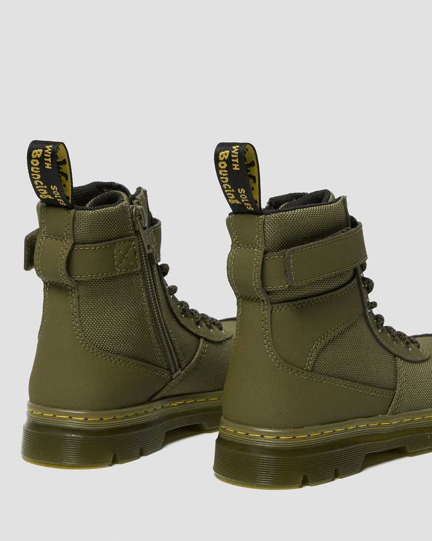 dětské volnočasové boty dr. martens combs tech v olivové barvě