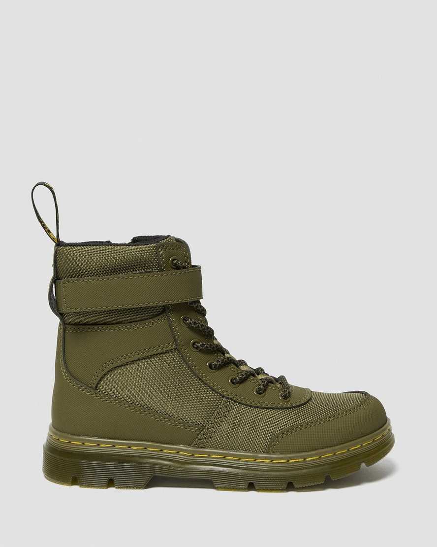 dětské volnočasové boty dr. martens combs tech v olivové barvě