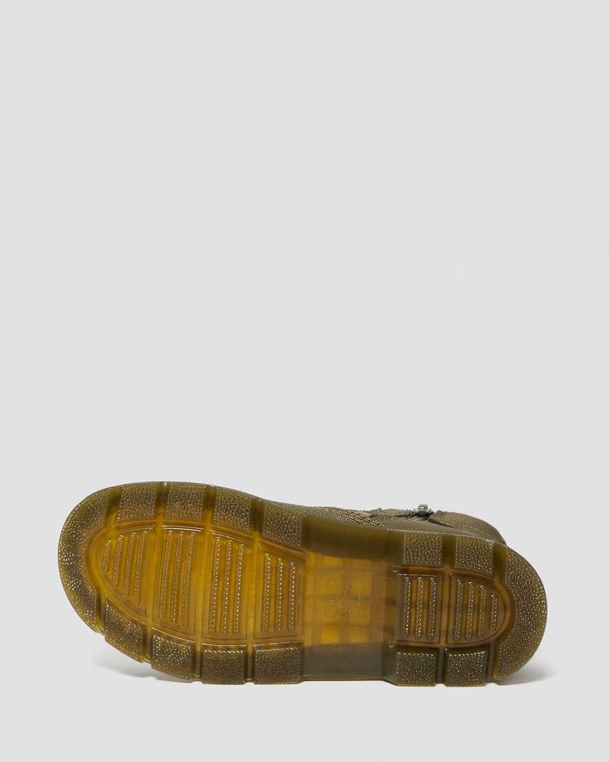 dětské volnočasové boty dr. martens combs tech v olivové barvě