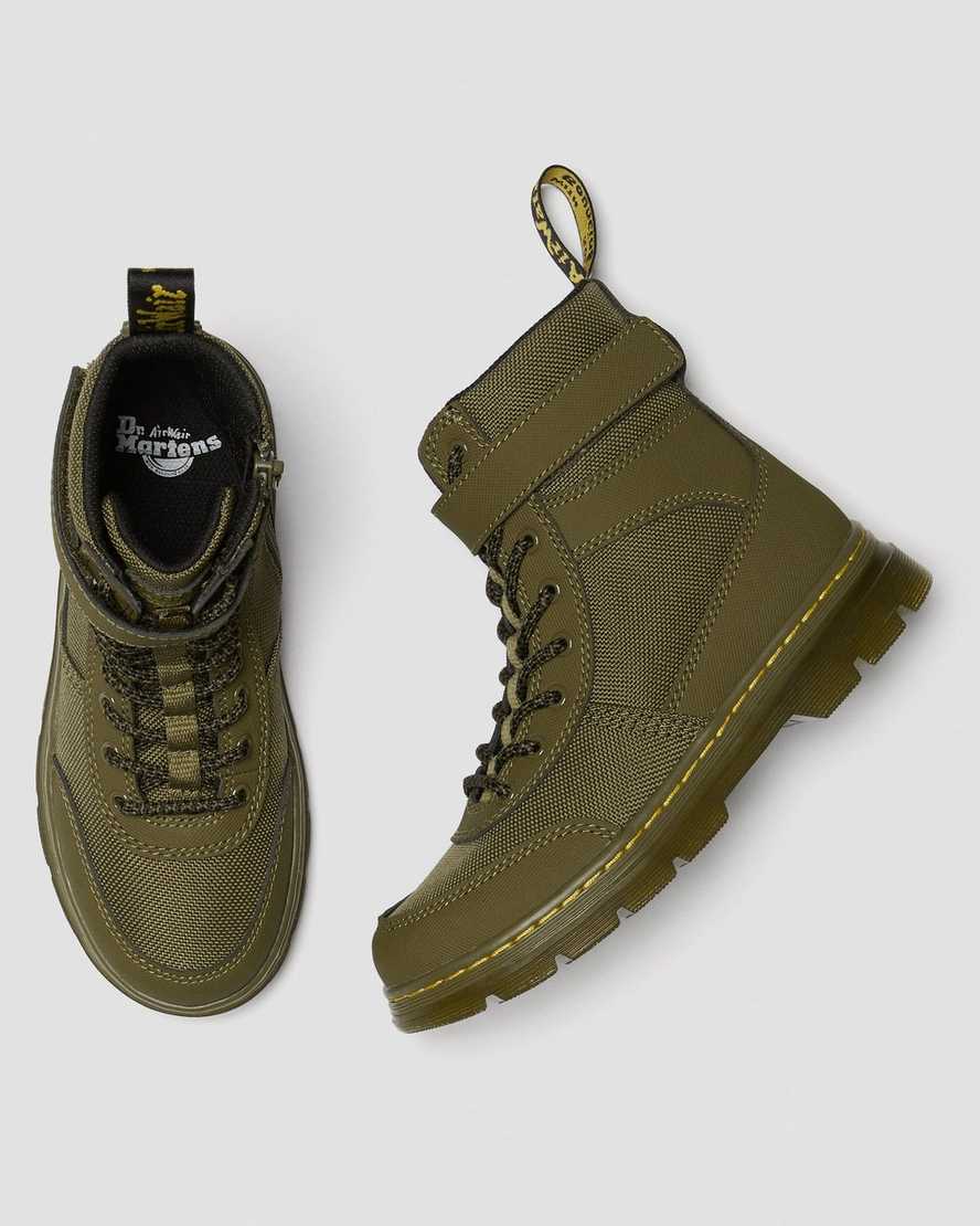 dětské volnočasové boty dr. martens combs tech v olivové barvě