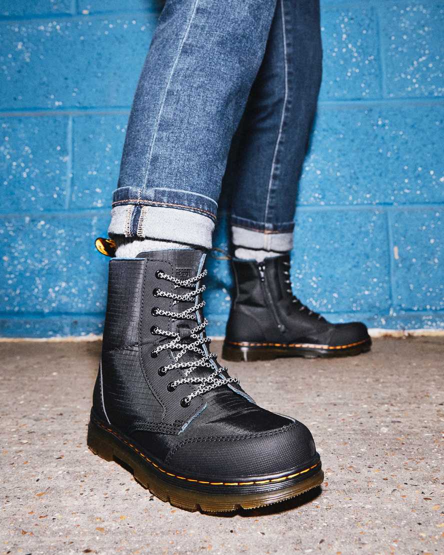 Černé dětské boty dr. martens combs utility