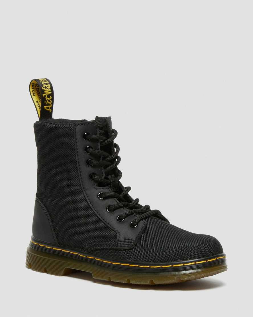 Černé dětské volnočasové boty dr. martens combs extra tough poly