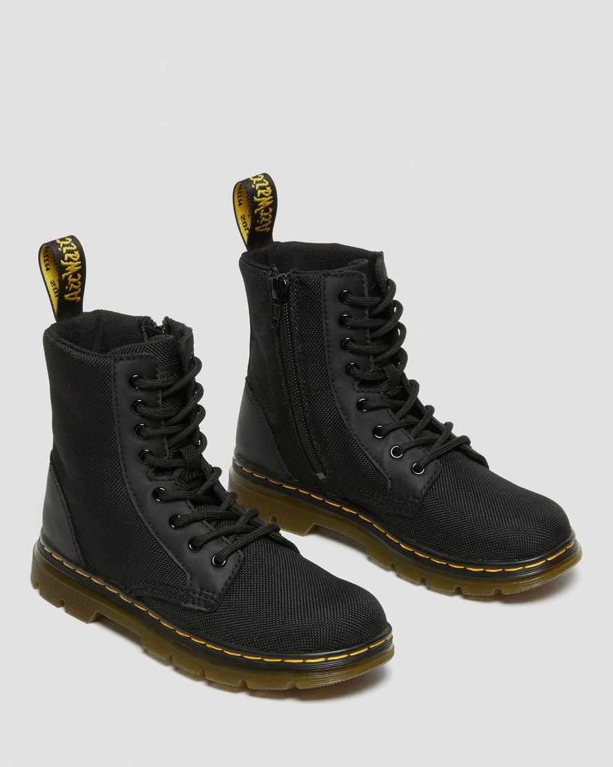 Černé dětské volnočasové boty dr. martens combs extra tough poly