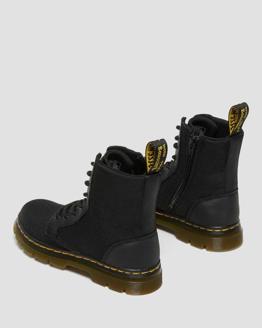 Černé dětské volnočasové boty dr. martens combs extra tough poly