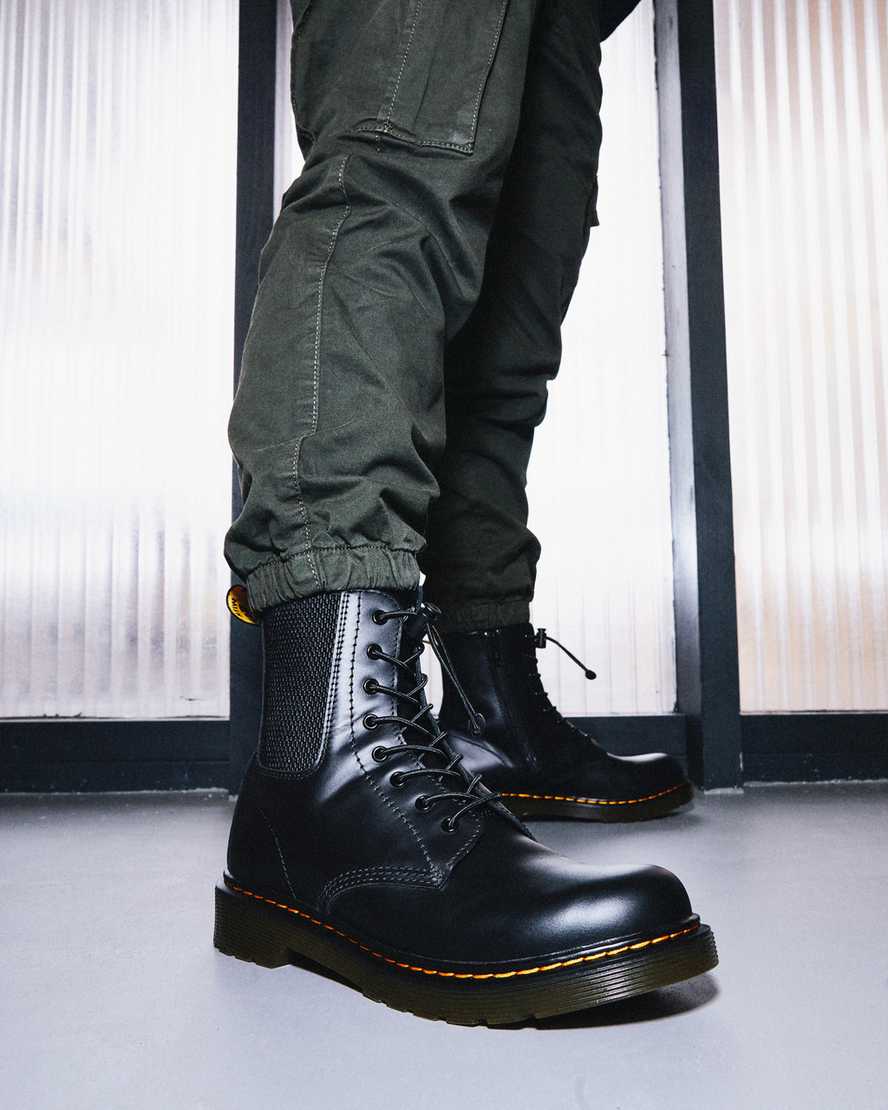 Černé dětské volnočasové boty dr. martens 1460 harper