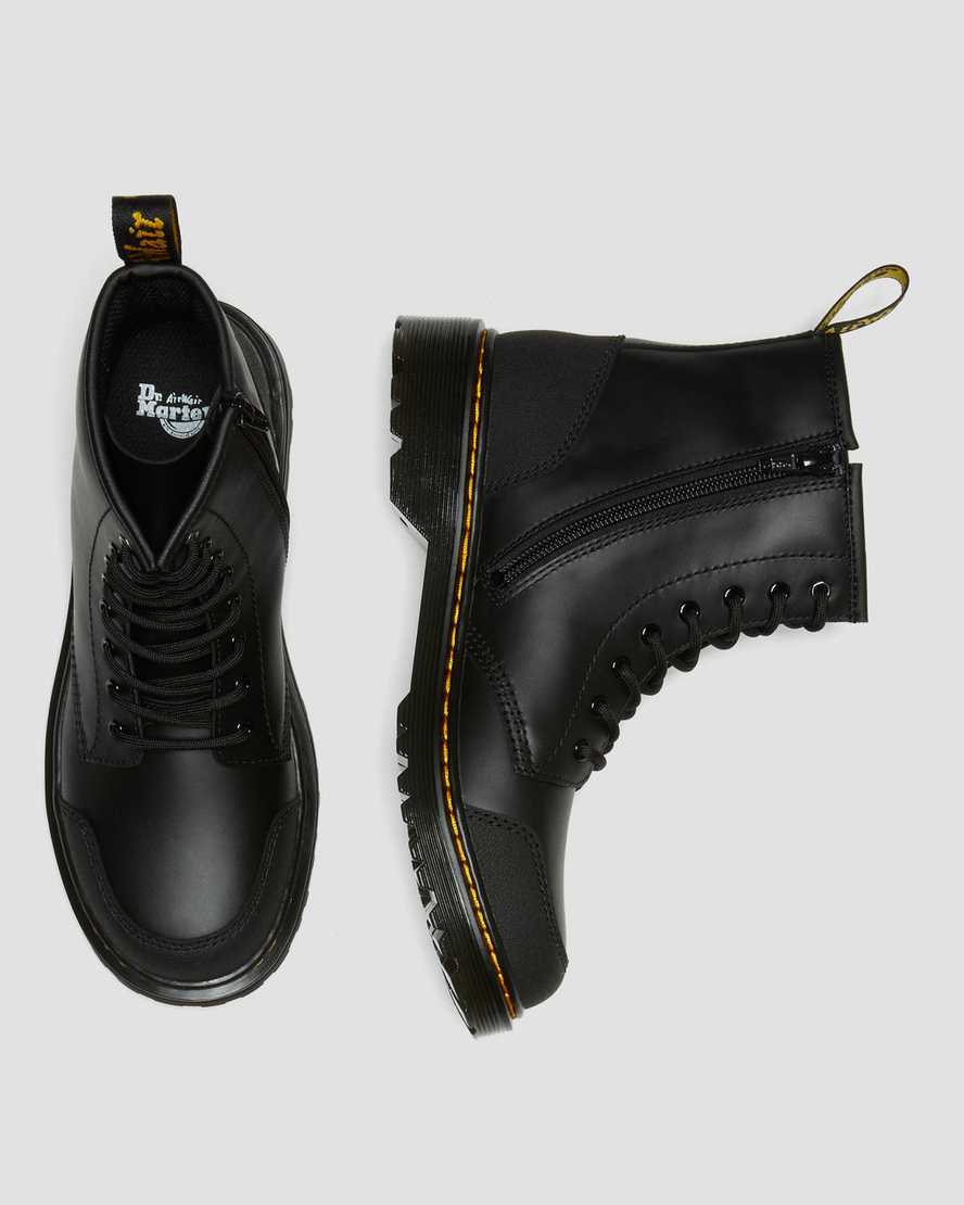 Černé dětské volnočasové boty dr. martens 1460 overlay