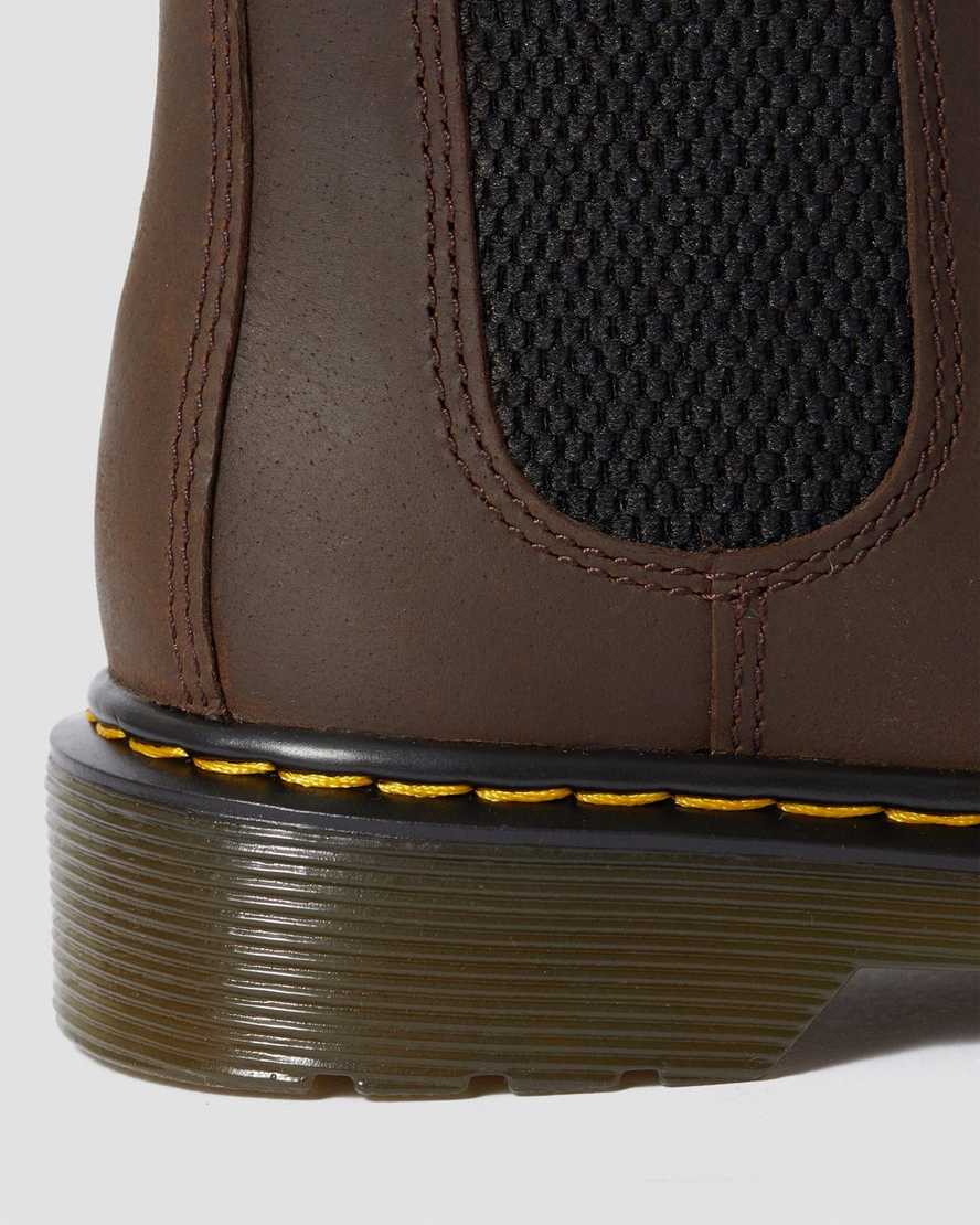 tmavě hnědé dětské boty dr. martens 2976 s umělou kožešinou