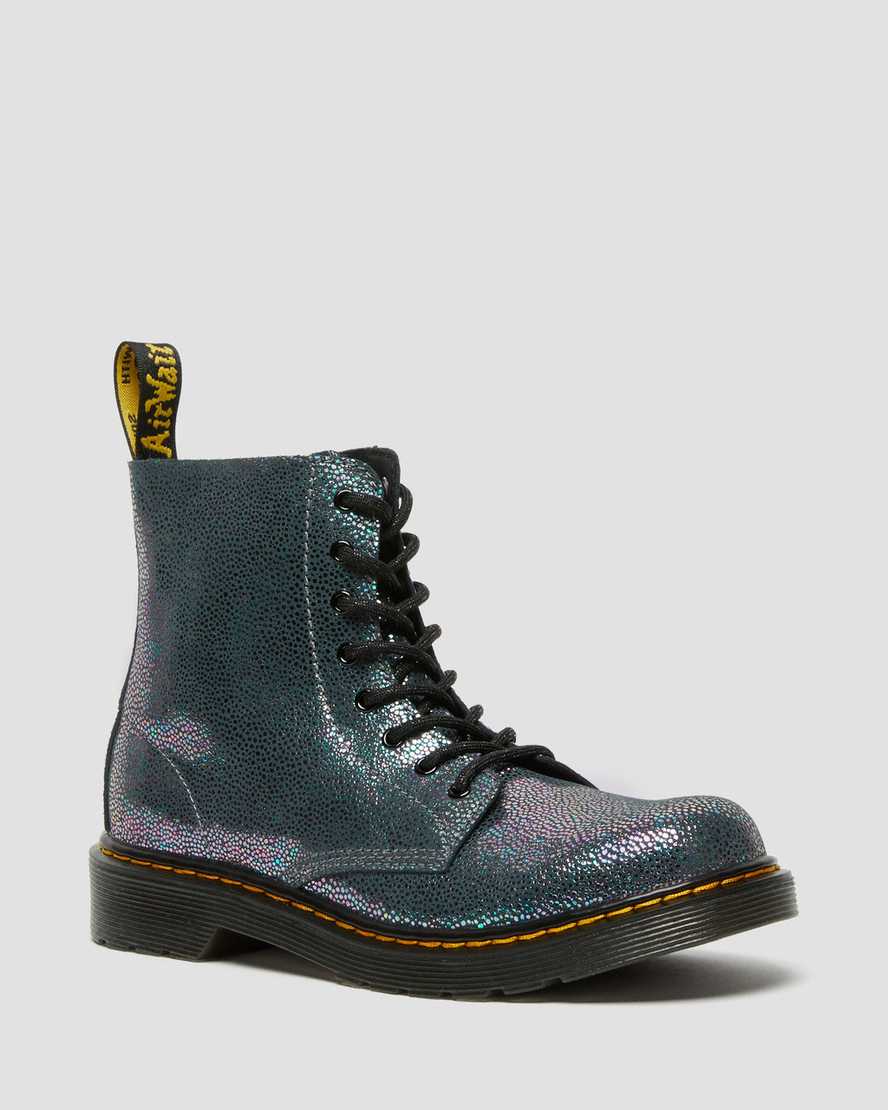 dětské šněrovací boty dr. martens 1460 pascal iridescent v tmavě modré barvě