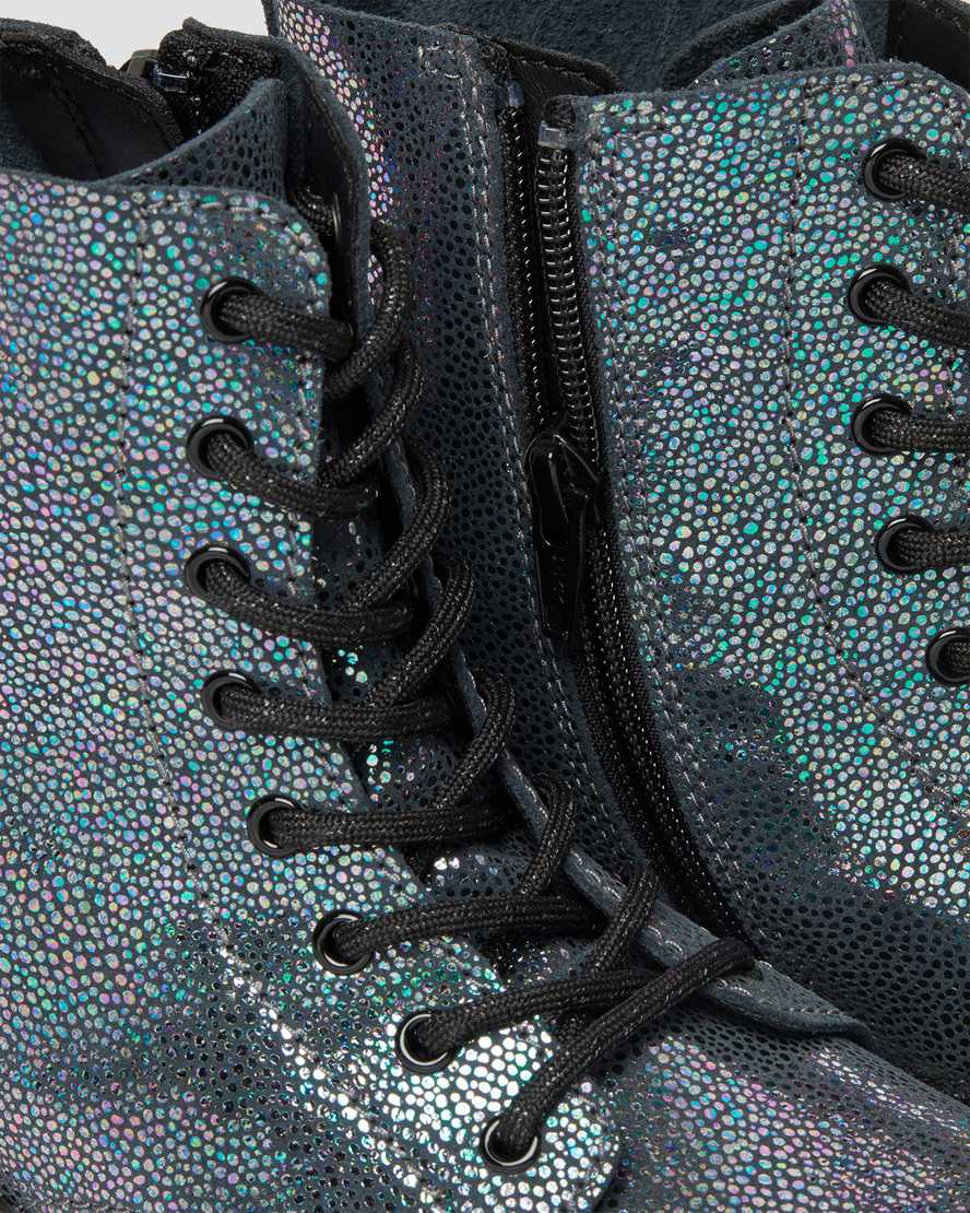 dětské šněrovací boty dr. martens 1460 pascal iridescent v tmavě modré barvě