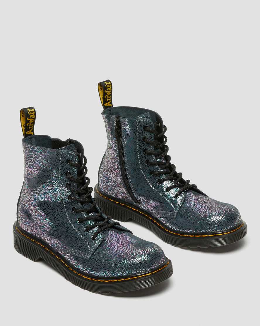 dětské šněrovací boty dr. martens 1460 pascal iridescent v tmavě modré barvě