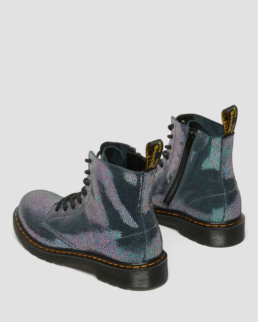 dětské šněrovací boty dr. martens 1460 pascal iridescent v tmavě modré barvě
