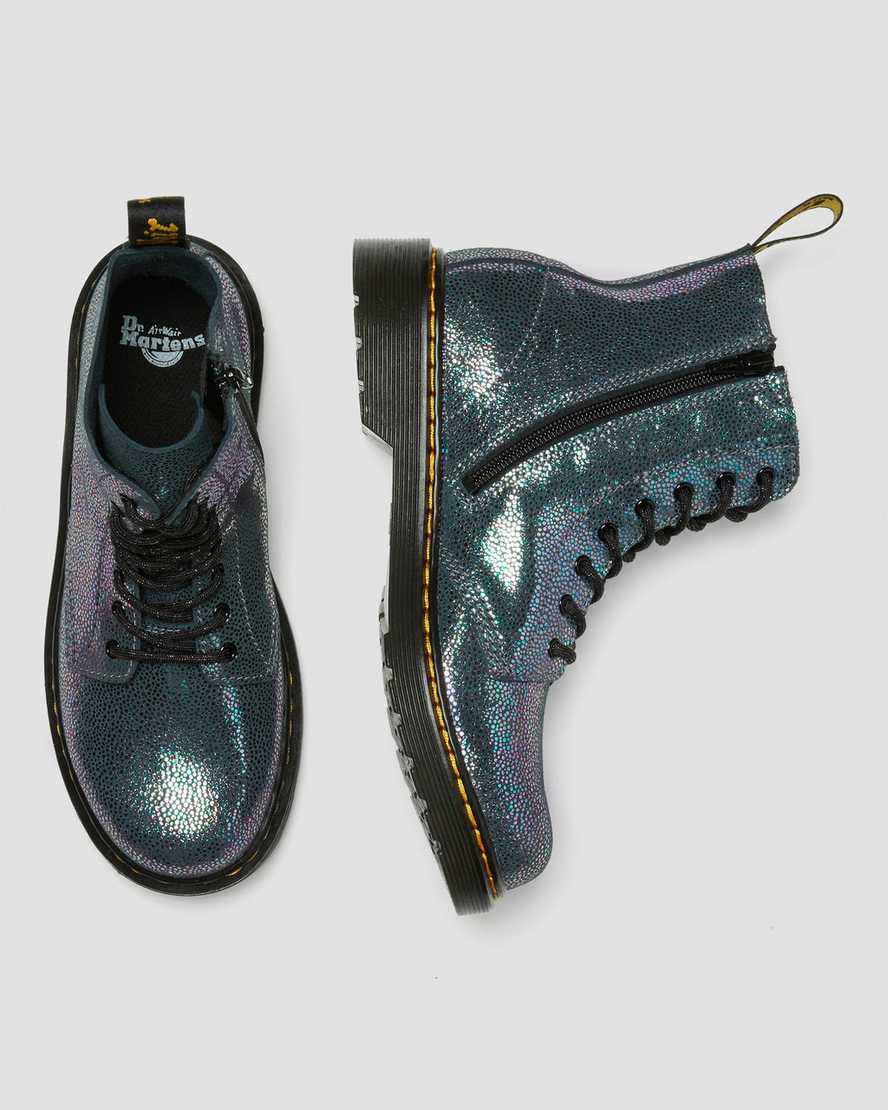 dětské šněrovací boty dr. martens 1460 pascal iridescent v tmavě modré barvě