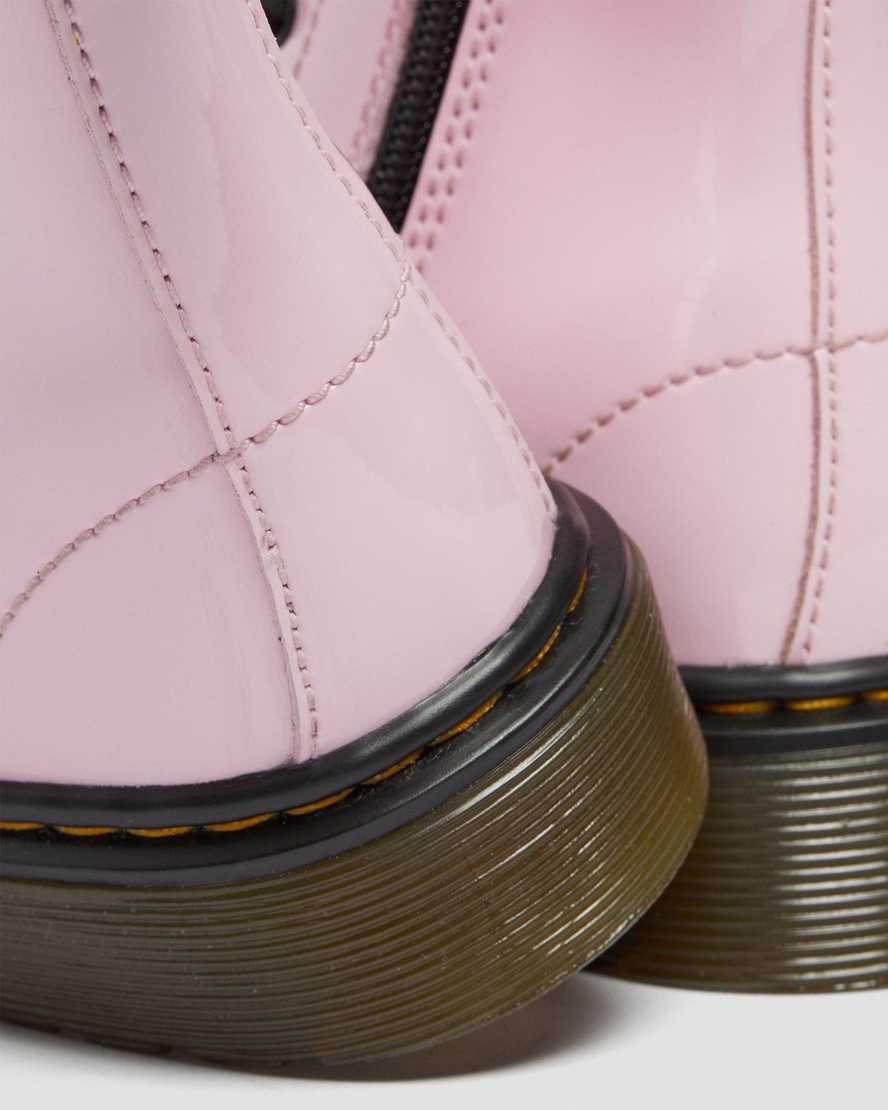 dětské lakované šněrovací boty dr. martens 1460 růžové