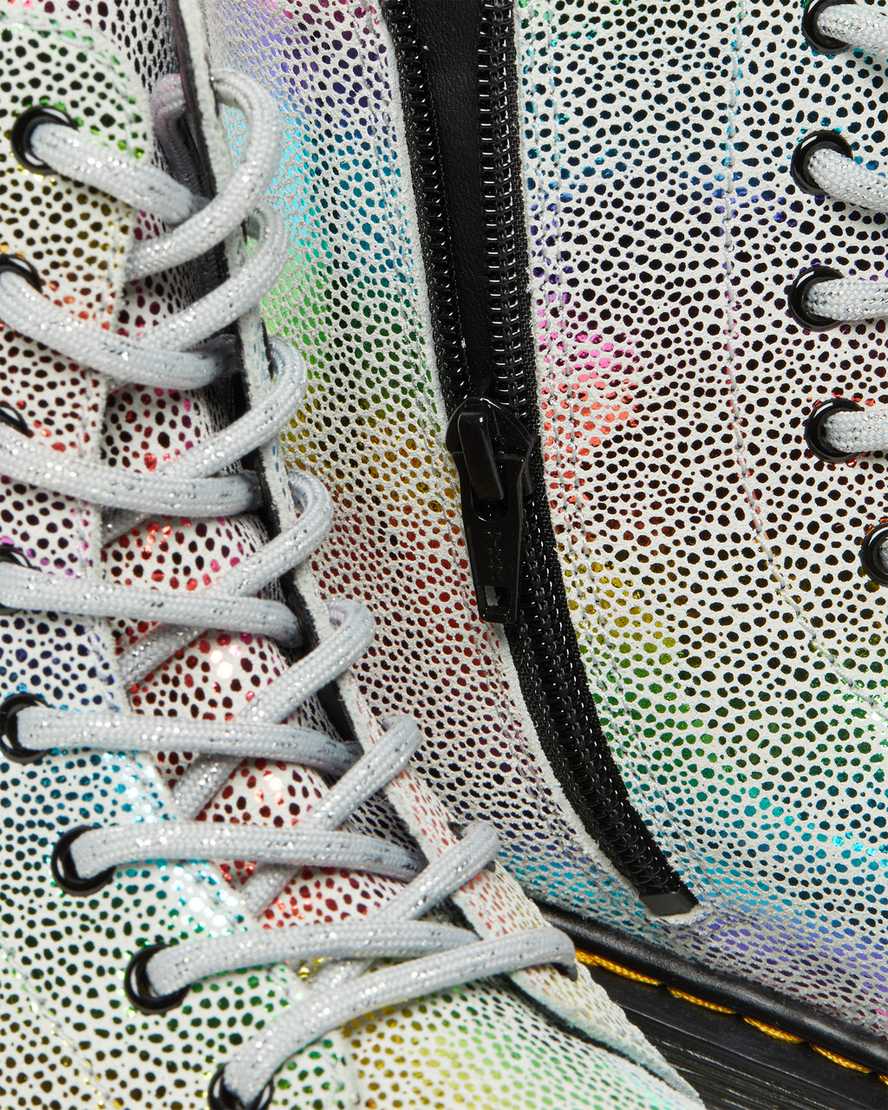vícebarevné dětské šněrovací boty dr. martens 1460 pascal iridescent