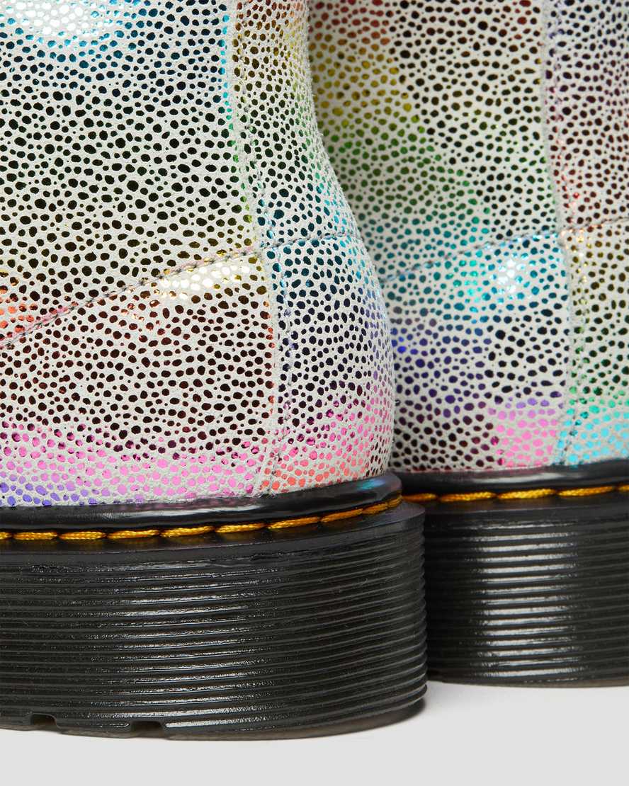 vícebarevné dětské šněrovací boty dr. martens 1460 pascal iridescent
