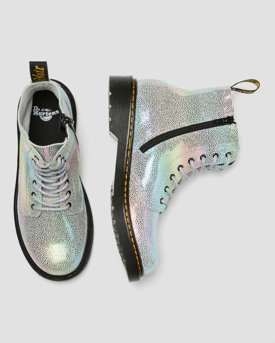 vícebarevné dětské šněrovací boty dr. martens 1460 pascal iridescent