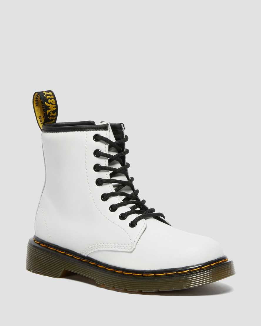 bílé dětské šněrovací boty dr. martens 1460
