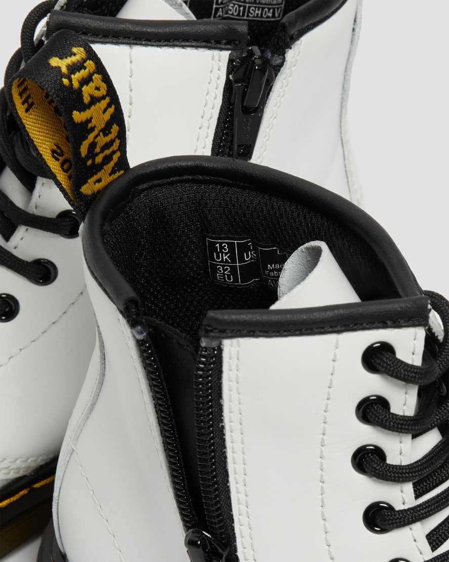 bílé dětské šněrovací boty dr. martens 1460