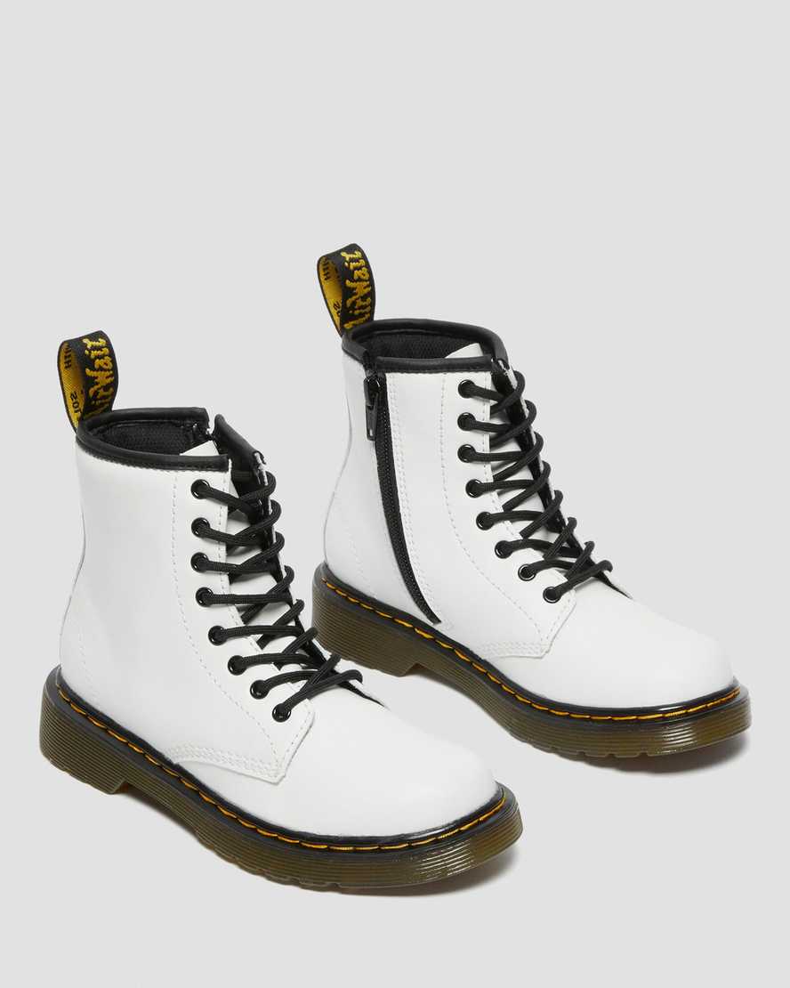 bílé dětské šněrovací boty dr. martens 1460