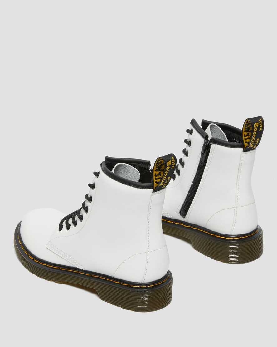 bílé dětské šněrovací boty dr. martens 1460