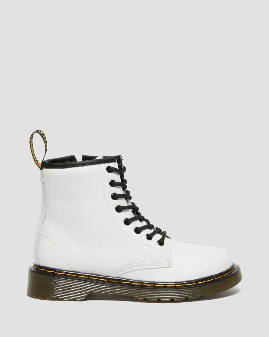 bílé dětské šněrovací boty dr. martens 1460