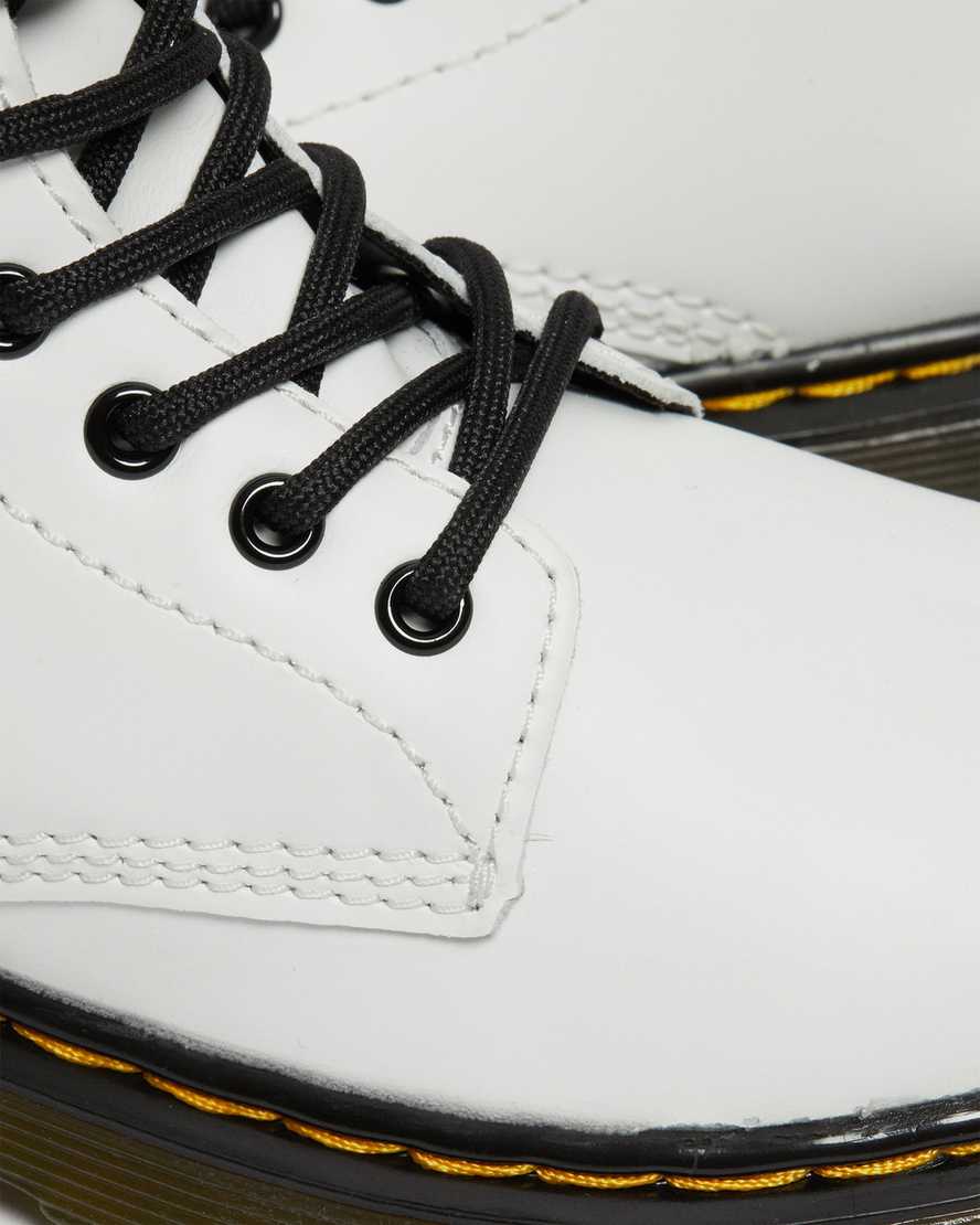 bílé dětské šněrovací boty dr. martens 1460