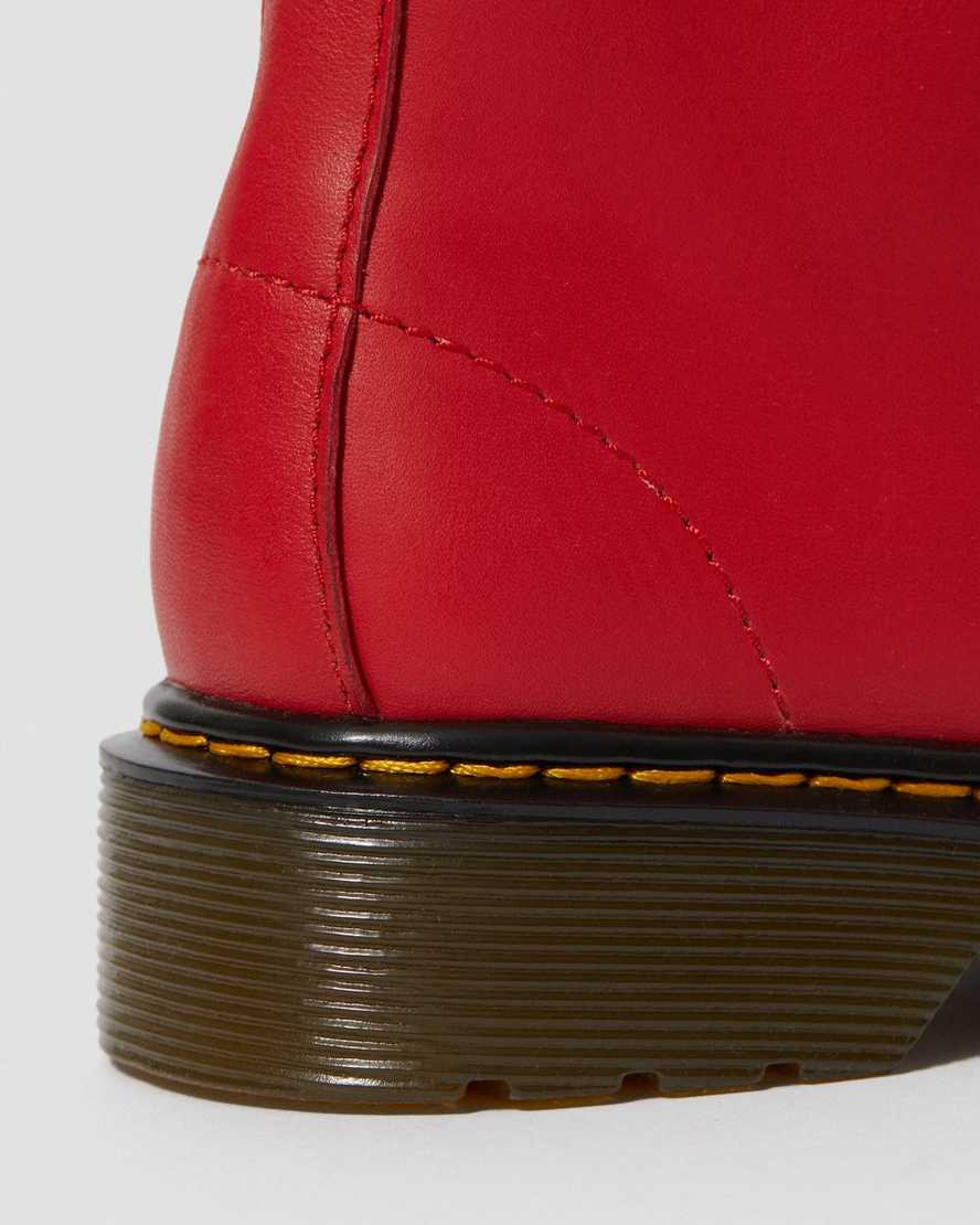 Červené dětské šněrovací boty dr. martens 1460