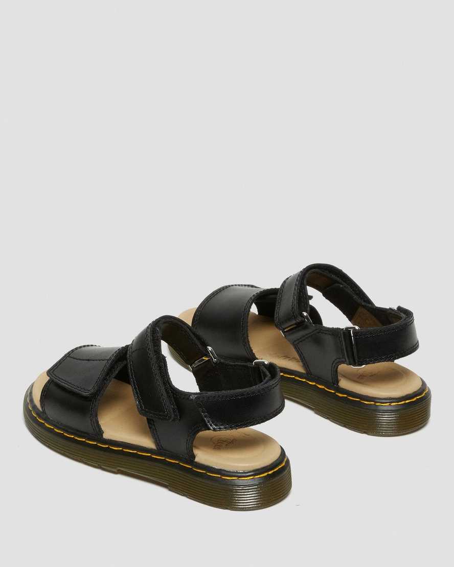 Černé dětské sandály dr. martens romi na suchý zip