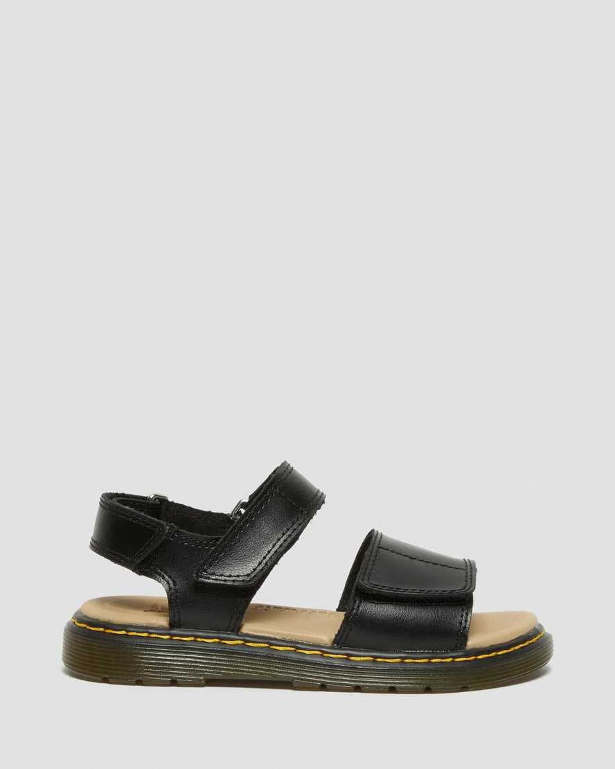 Černé dětské sandály dr. martens romi na suchý zip