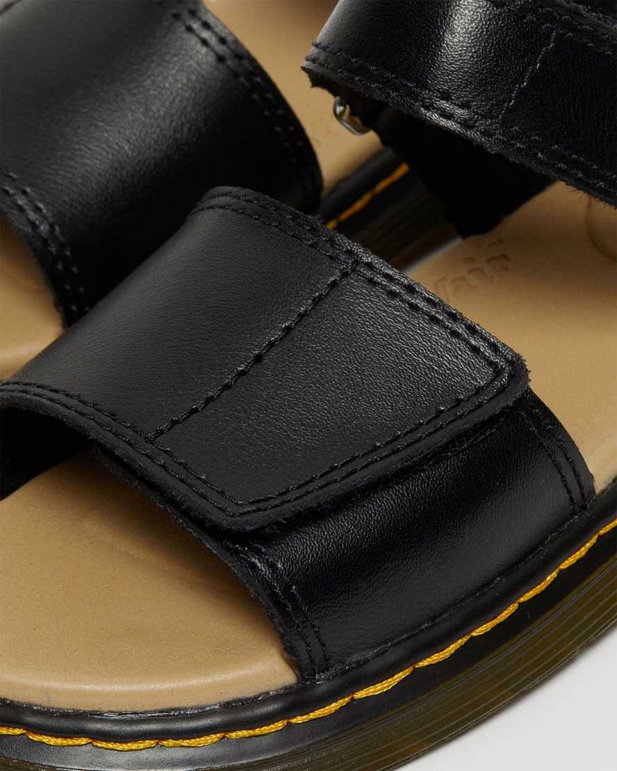 Černé dětské sandály dr. martens romi na suchý zip