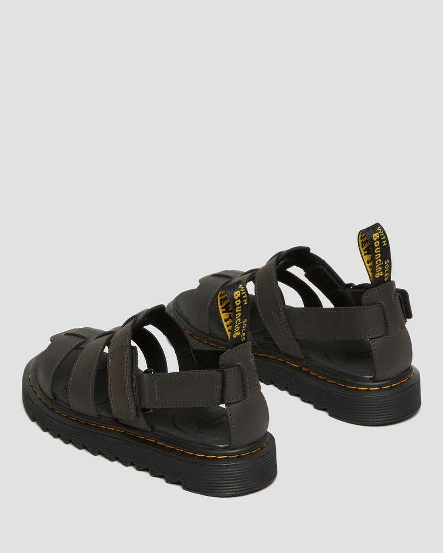 dětské sandály dr. martens terry strap tmavě hnědé
