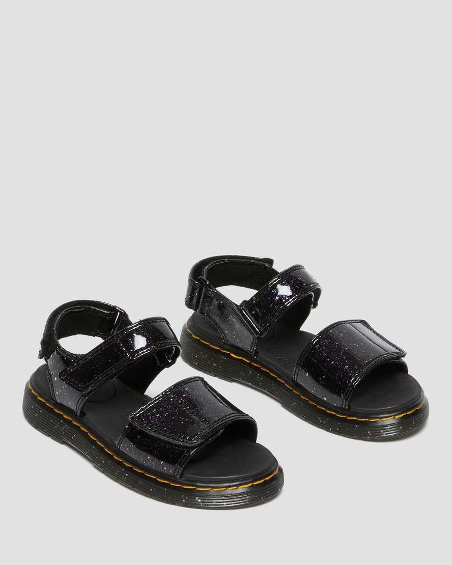 fialové dětské sandály dr. martens romi glitter