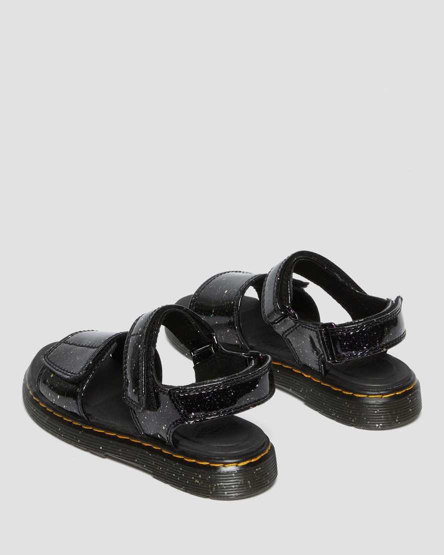 fialové dětské sandály dr. martens romi glitter