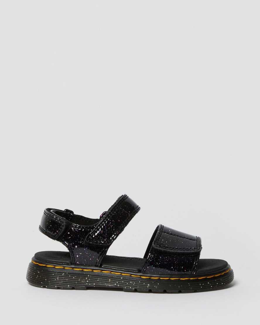 fialové dětské sandály dr. martens romi glitter