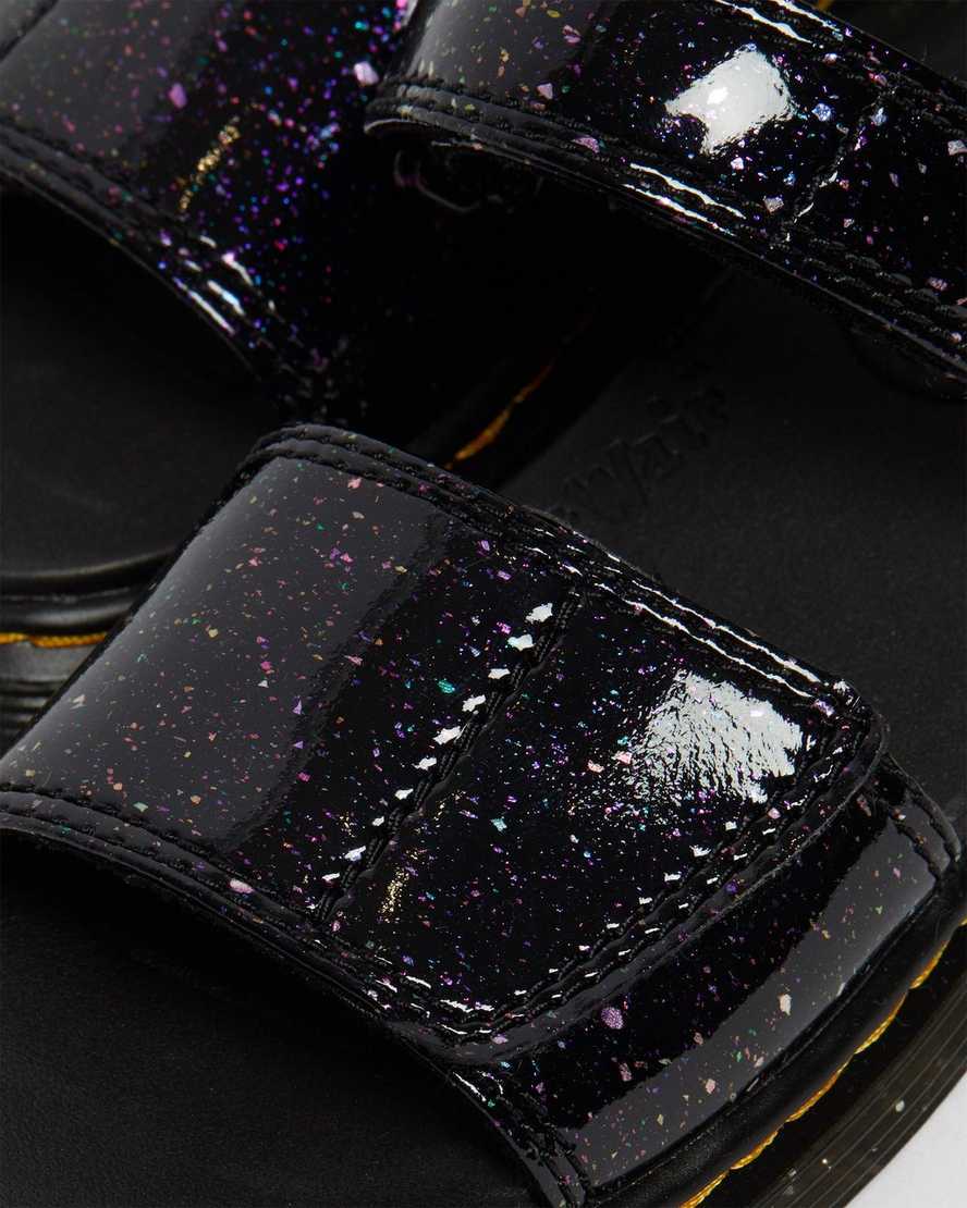 fialové dětské sandály dr. martens romi glitter