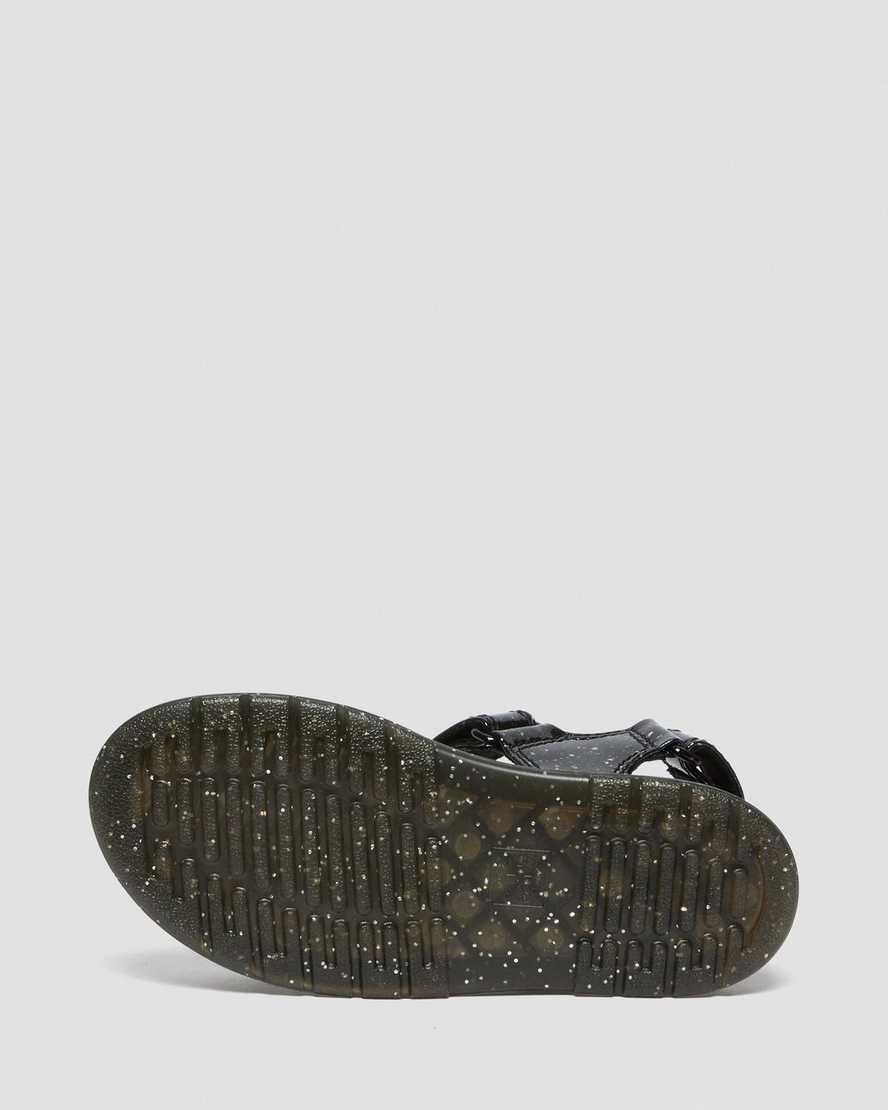 fialové dětské sandály dr. martens romi glitter