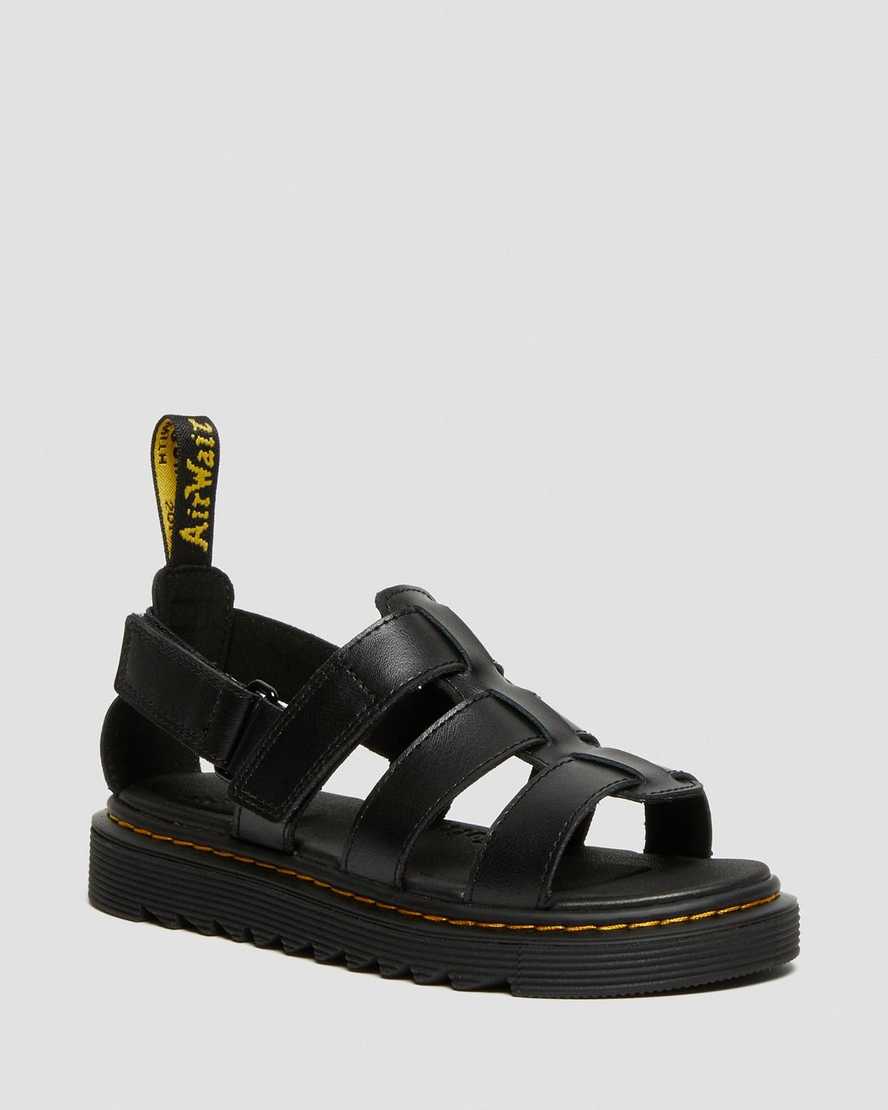 Černé dětské sandály dr. martens terry strap