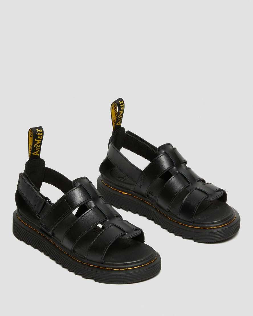 Černé dětské sandály dr. martens terry strap