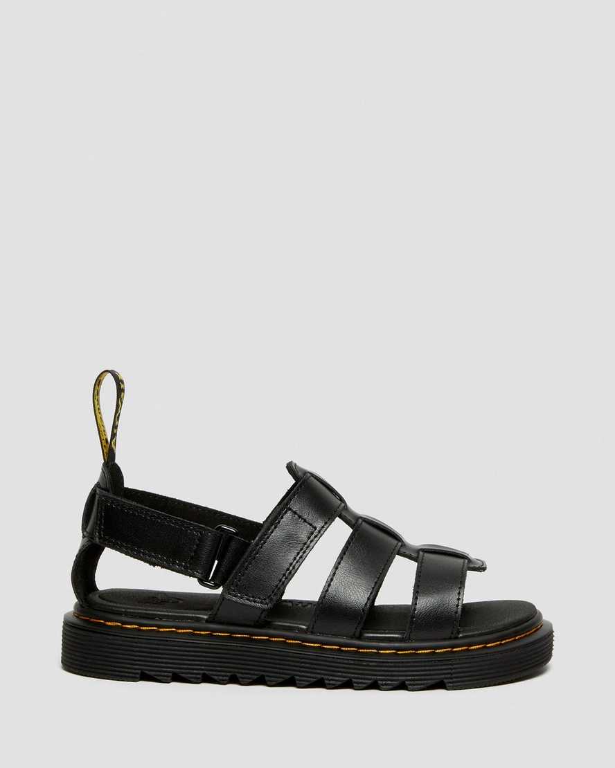 Černé dětské sandály dr. martens terry strap