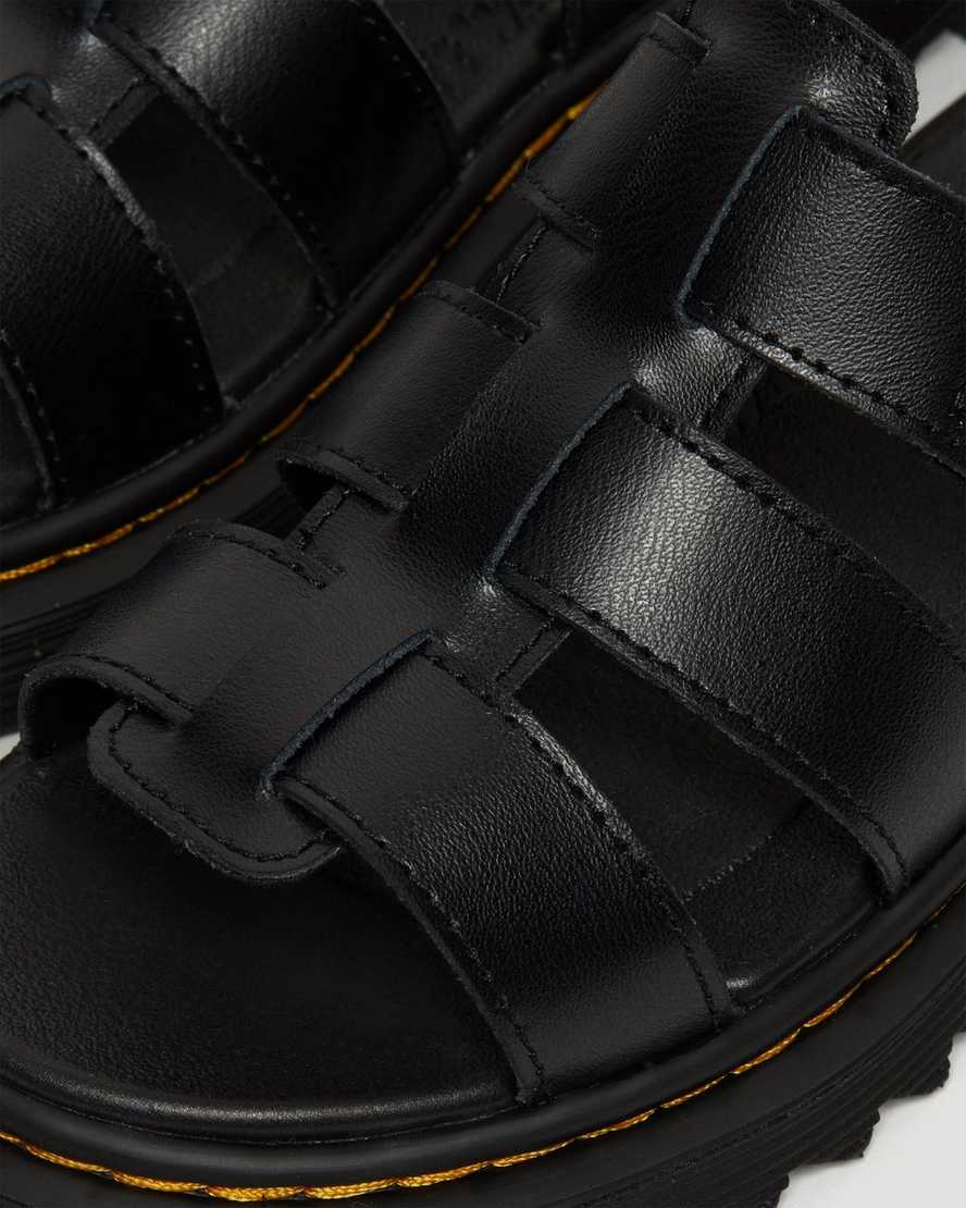 Černé dětské sandály dr. martens terry strap