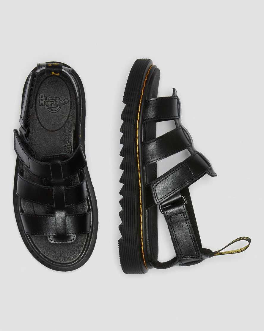 Černé dětské sandály dr. martens terry strap