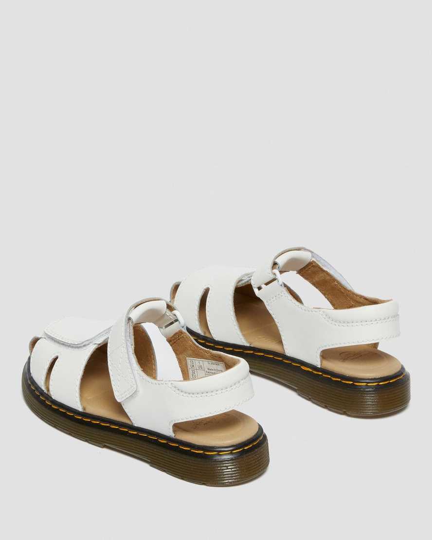 dětské sandály dr. martens moby ii na suchý zip v bílém provedení