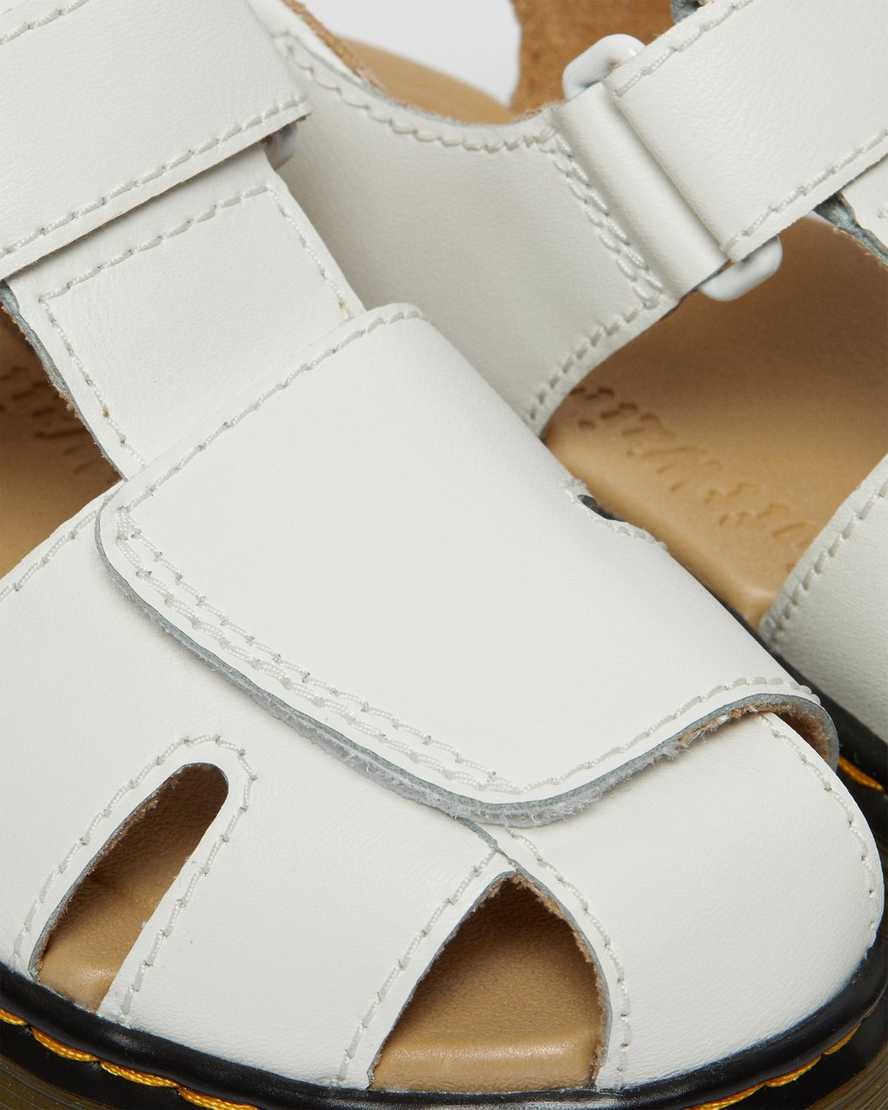 dětské sandály dr. martens moby ii na suchý zip v bílém provedení