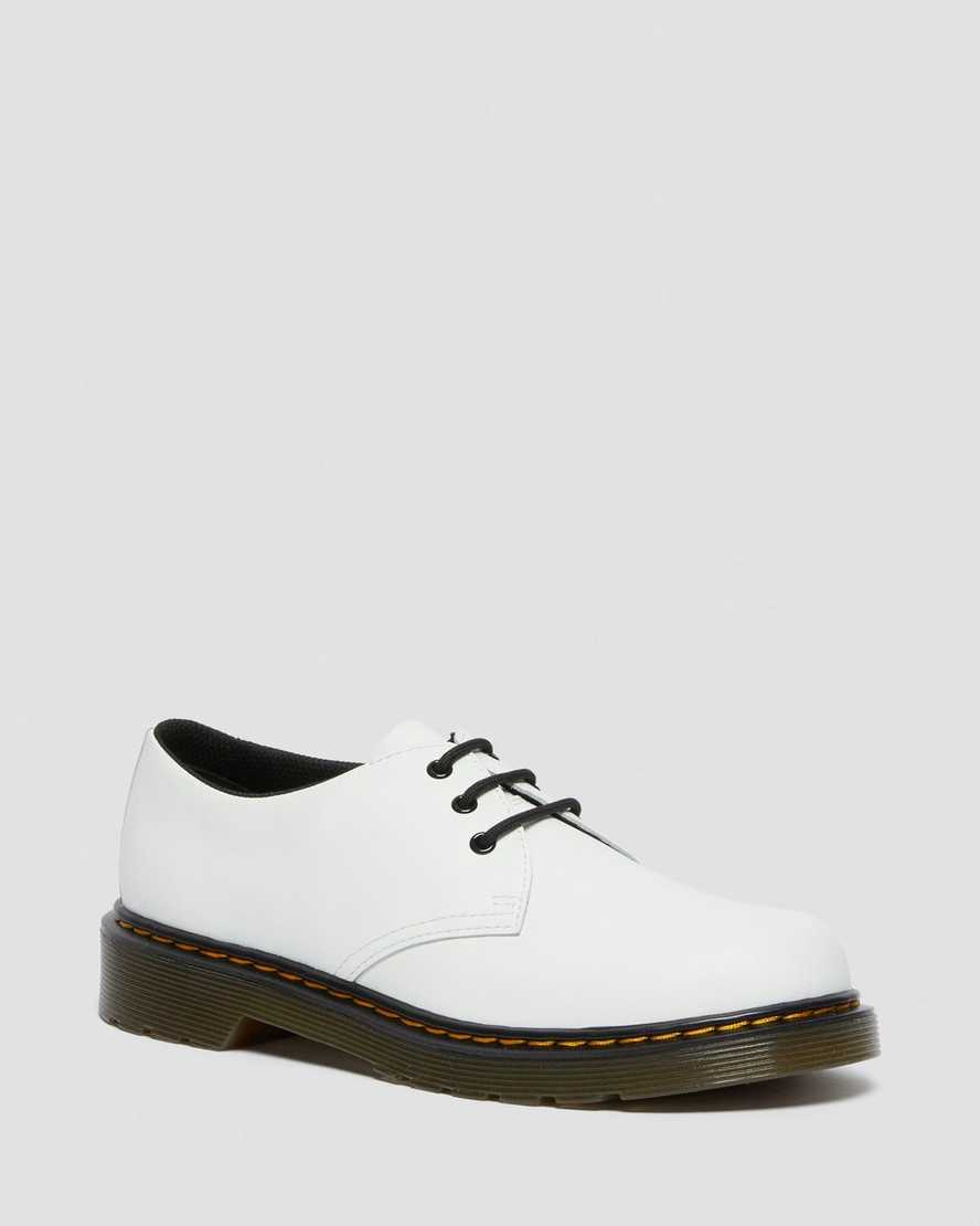 bílé dětské šněrovací boty dr. martens 1461
