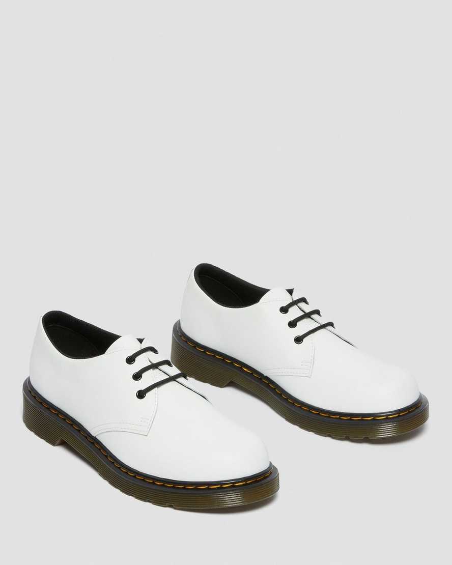 bílé dětské šněrovací boty dr. martens 1461