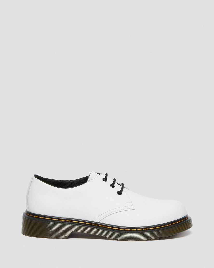 bílé dětské šněrovací boty dr. martens 1461
