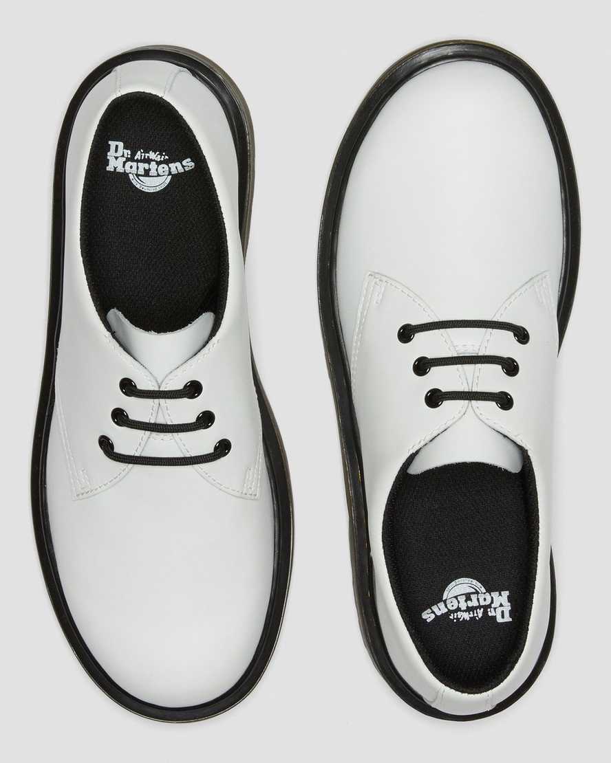 bílé dětské šněrovací boty dr. martens 1461