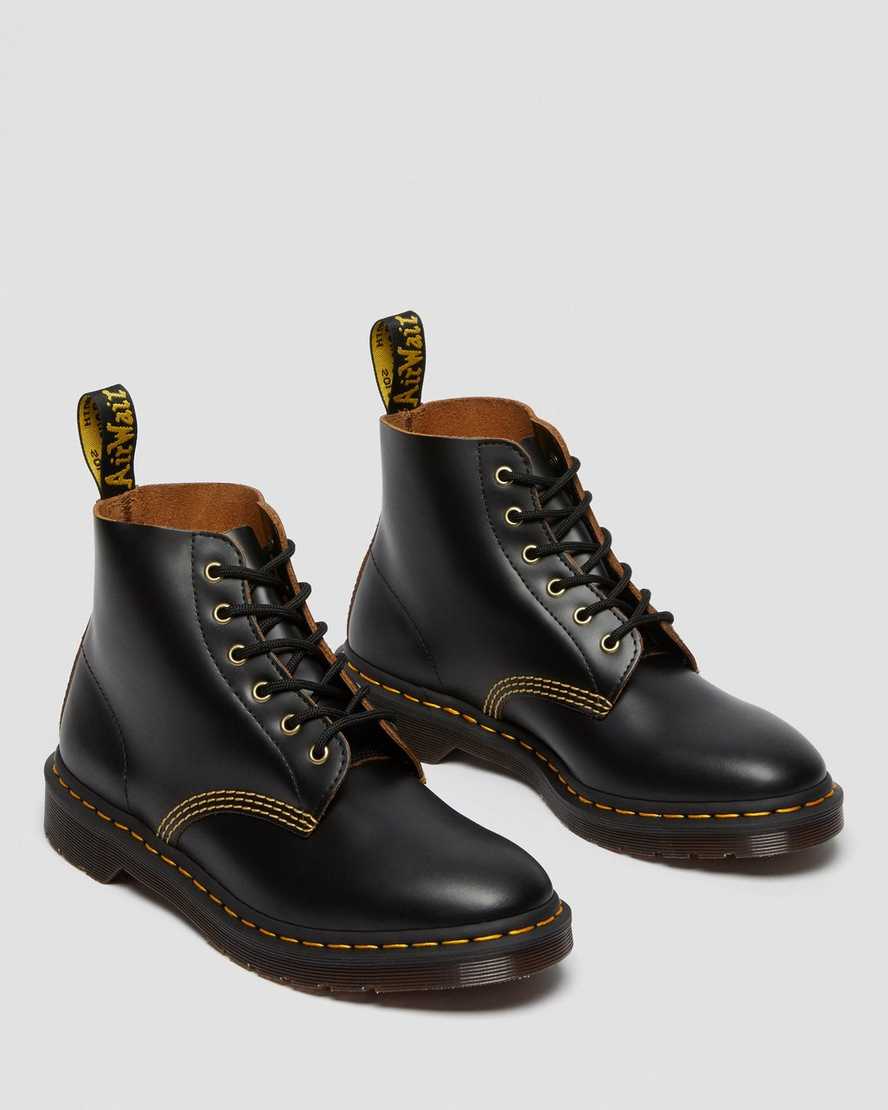 Černé pánské kotníkové boty dr. martens 101 vintage smooth