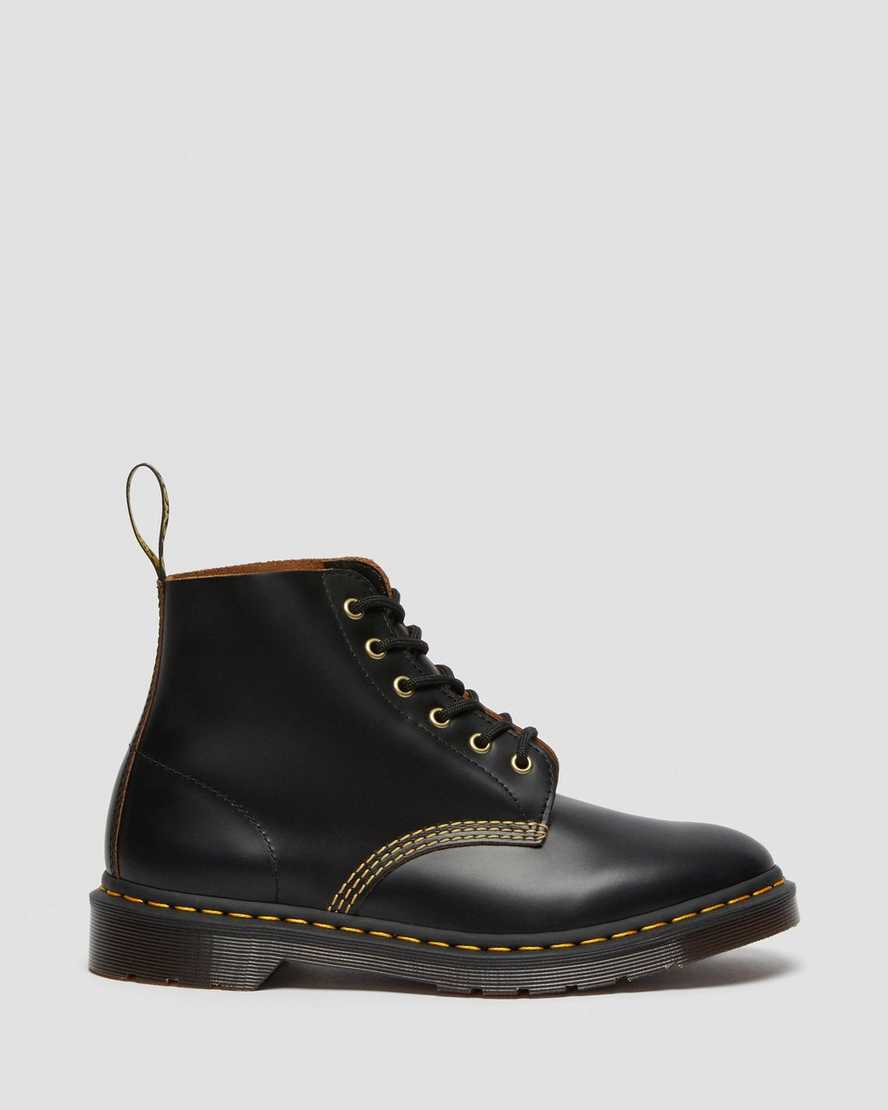 Černé pánské kotníkové boty dr. martens 101 vintage smooth